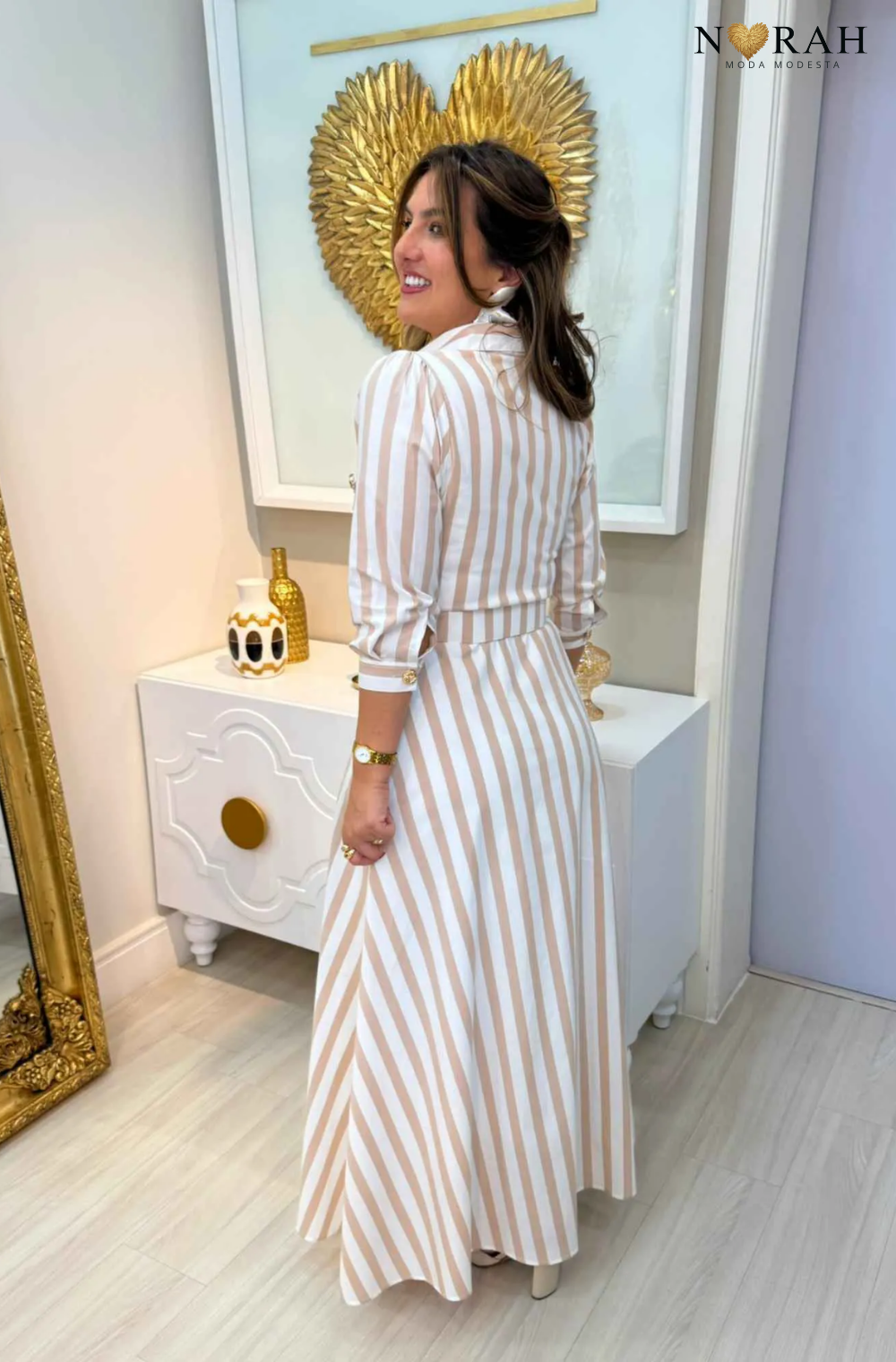Vestido Helena | Chemise Listrado - Pronta entrega