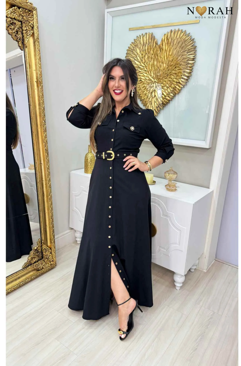 Vestido Helena | Chemise Listrado - Pronta entrega