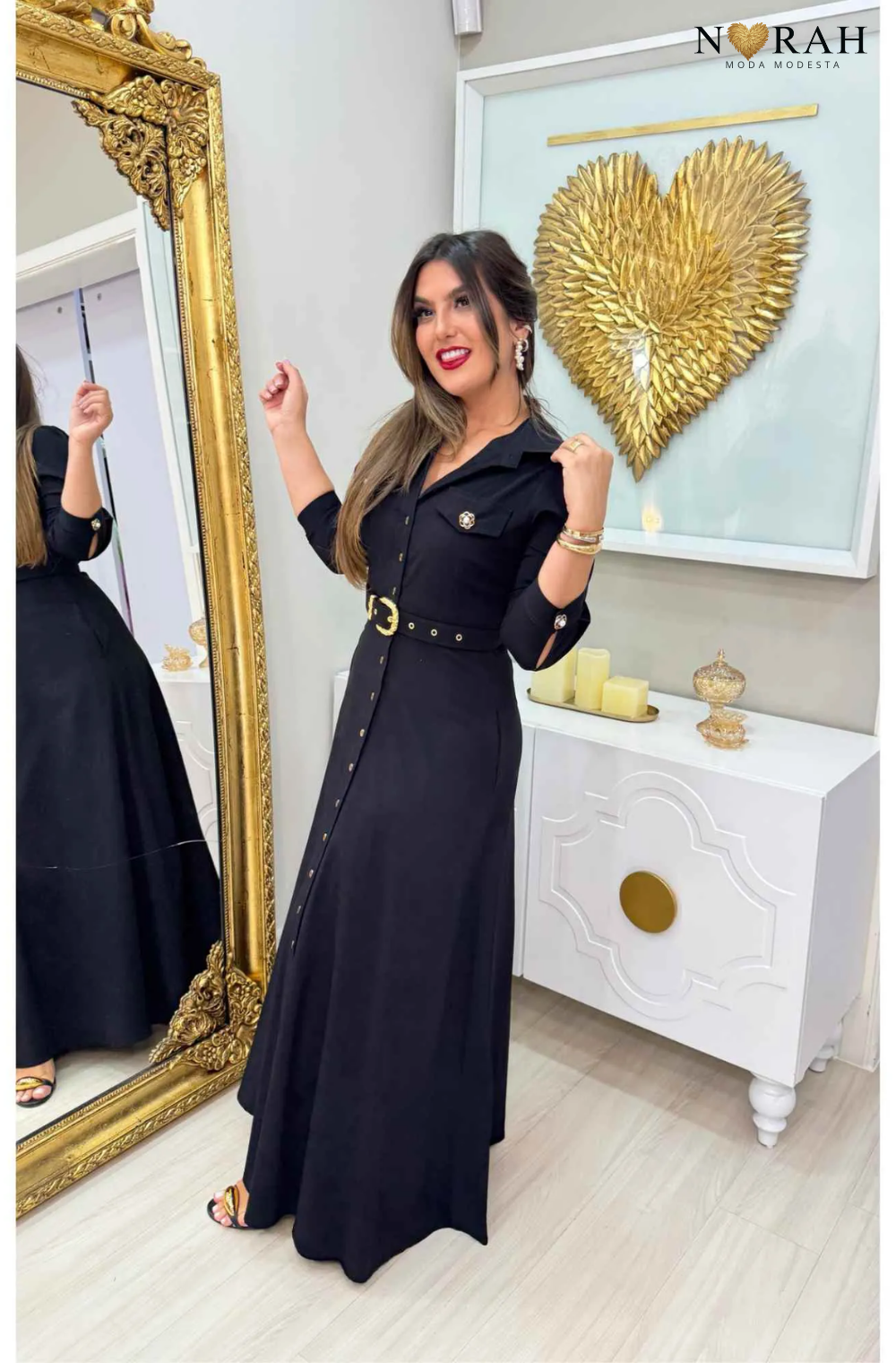 Vestido Helena | Chemise Listrado - Pronta entrega